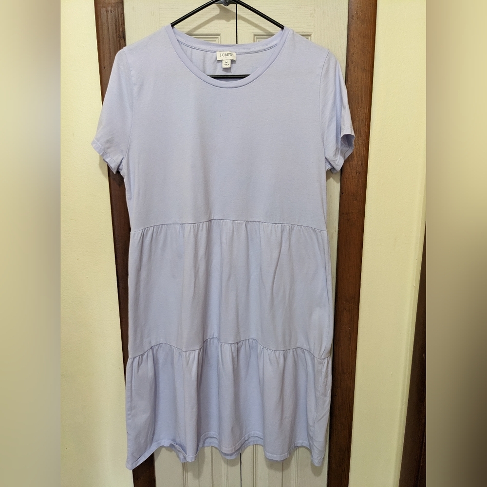 J.Crew Factory Baby Blue Tiered Layered Tunic Dress Size Medium